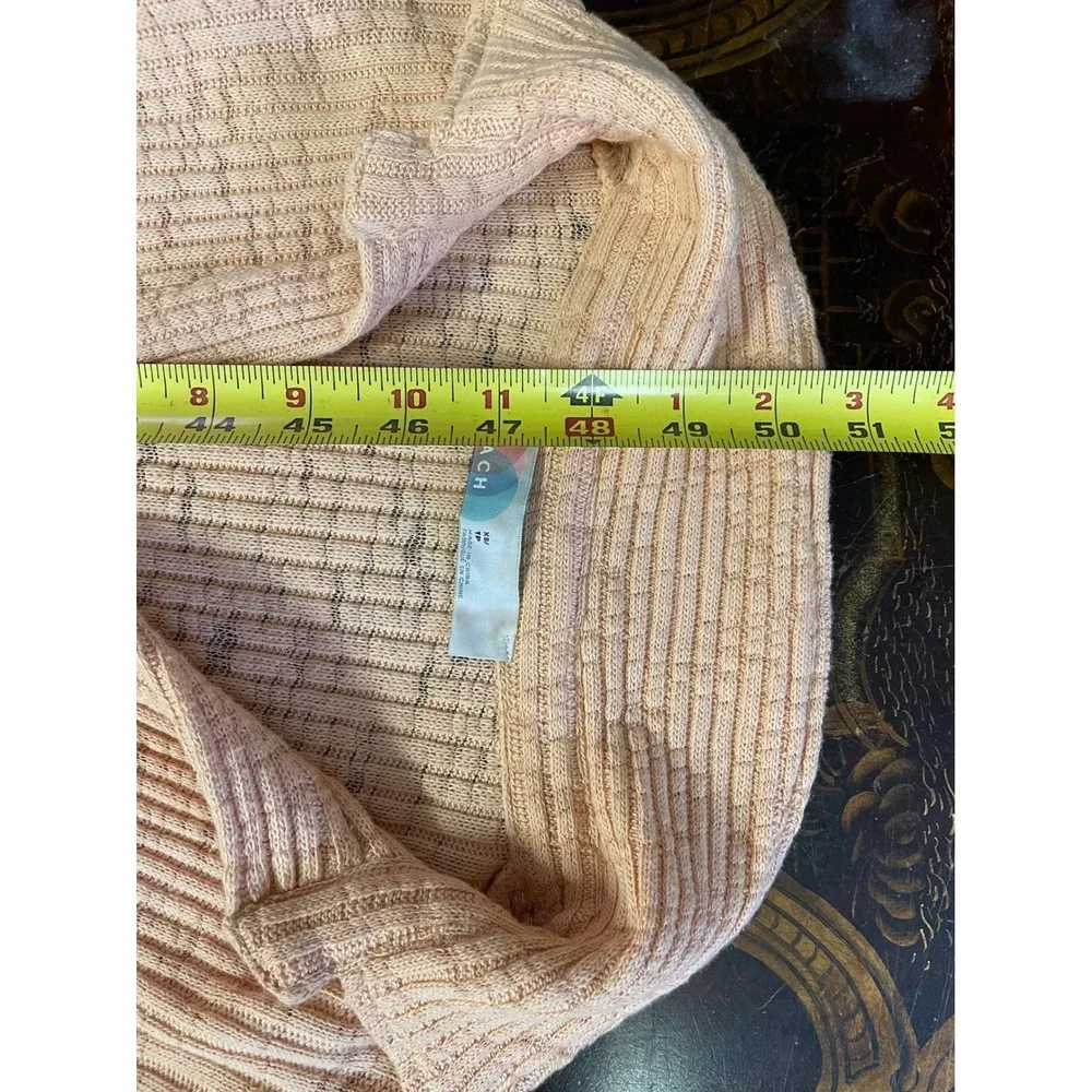 Free People Beach Pacific Maxi Shirt Dress Ribbed Peach Oversized‎ Comfort XS